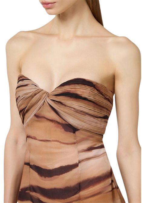 Abito Red Carpet con stampa tigre ELISABETTA FRANCHI | Abiti | ABR5562E2470